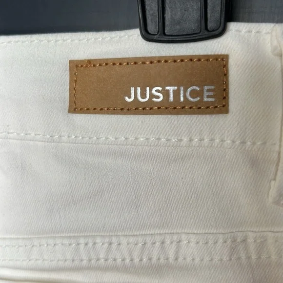 Justice Girls Size 16 Pink White Gradient Denim Shorts Cut Off Frayed - Picture 3 of 8